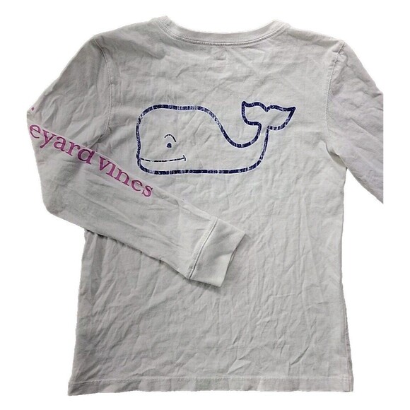Vineyard Vines Other - Vineyard Vines YOUTH Kids Girl Size M (10-12) White Long Sleeve Cotton Whale Tee
